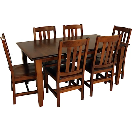 7-Piece Rectangle Table and Cooper Chair Set